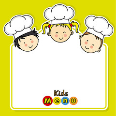 kids menu. space for text