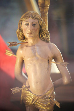 Statue of Saint Sebastian in Burgos Cathedral