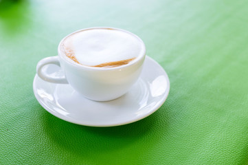 Cappuccino and milk foam