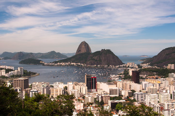 Fototapeta na wymiar Rio de Janeiro, Botafogo, and the Sugarloaf Mountain