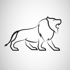Obraz na płótnie Canvas Vector image of an lion design on white background