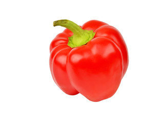 Red bell pepper, isolated on white background
