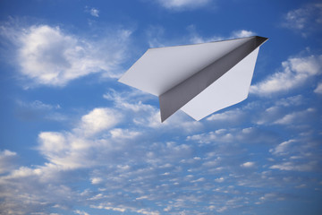 Paper Plane With Blue Sky