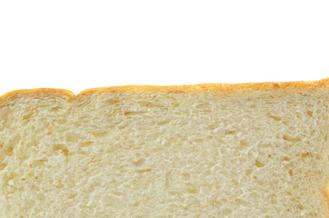 Brown bread slice isolated on white background