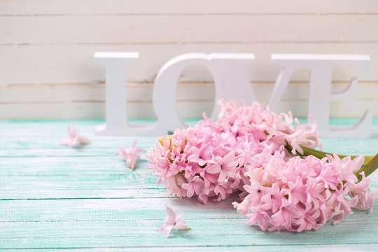 Flowers and word love