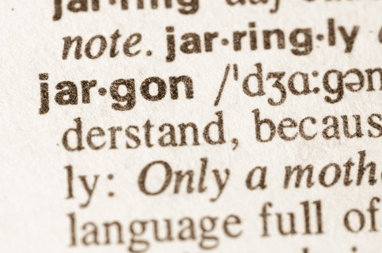Dictionary definition of word jargon