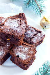 Chocolate brownie for Christmas