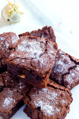 Chocolate brownie for Christmas