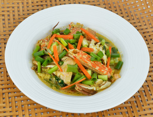 Fried crab with curry powder