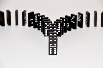 Aufgestellte Dominosteine - Dominoeffekt