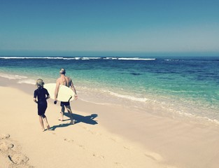 Father Son Surfing