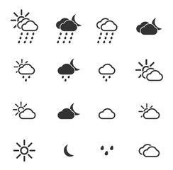 Set of weather icons