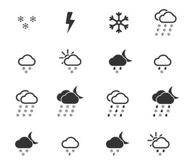 Set of weather icons