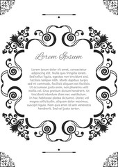 vintage background frame design black vector