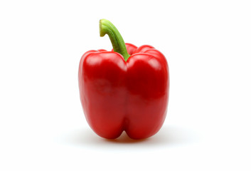 red bell pepper isolated on white background