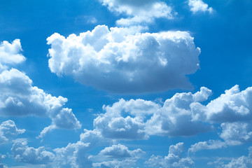A cloud on the blue sky