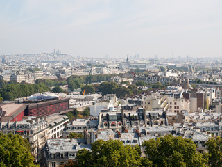aerial view of Paris from the Eiffel tower