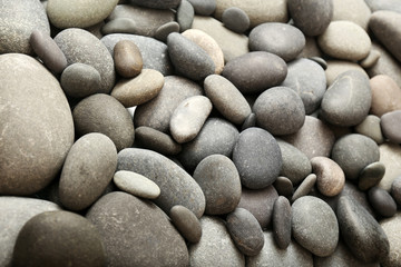 Obraz na płótnie Canvas Gray sea pebbles background