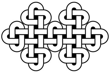 Fototapeta premium A Celtic knot illustration (black and white, isolated)