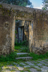 Fototapeta na wymiar abandoned building entrance