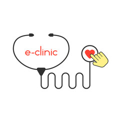 e-clinic logotype with stethoscope