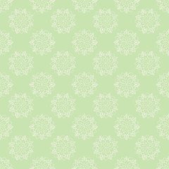 Seamless pattern with hand-drawn abstract flowers