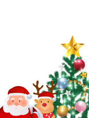 クリスマス　サンタ　雪　背景