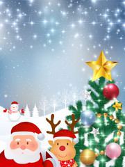 クリスマス　サンタ　背景