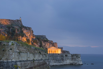 Fototapeta na wymiar Old fortress of Corfu island Greece