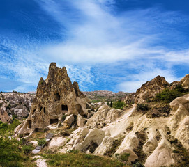 Rock landscape. Cappadocia, Turkey. Goreme national park.