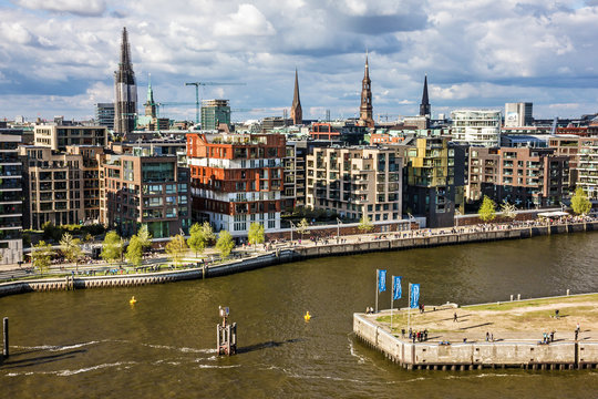 Hamburg, Germany, city architecture, sea view