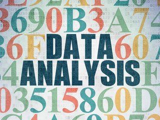 Information concept: Data Analysis on Digital Paper background