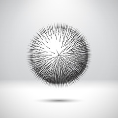 Abstract ball with sharp needles