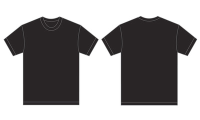 Black Shirt Design Template For Men