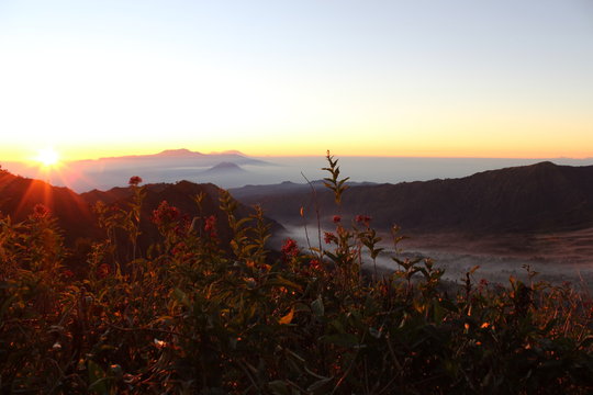 Lev&eacute; de soleil, bromo, java
