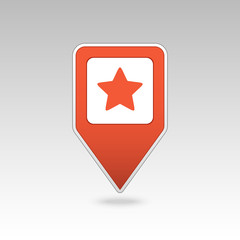 Star favorite pin map icon. Map pointer, markers. 