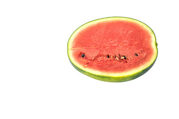 Watermelon on white background.Selective focus with shallow depth of field.
