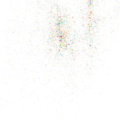 Colorful explosion of confetti. Grainy abstract  colorful texture on a white background. Design element. Vector illustration,eps 10.