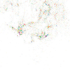 Colorful explosion of confetti. Grainy abstract  colorful texture on a white background. Design element. Vector illustration,eps 10.