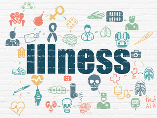 Healthcare concept: Illness on wall background