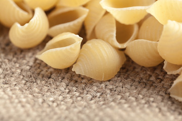 raw the pasta closeup
