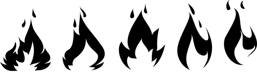 fire icon set for you design