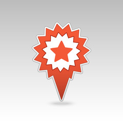 Star favorite pin map icon. Map pointer, markers. 
