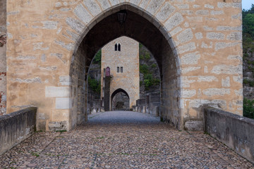 The Pont Valante in Cahors France, a World Heritage Site on the Camino de Santiago
