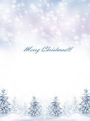 Christmas card. winter Landscape