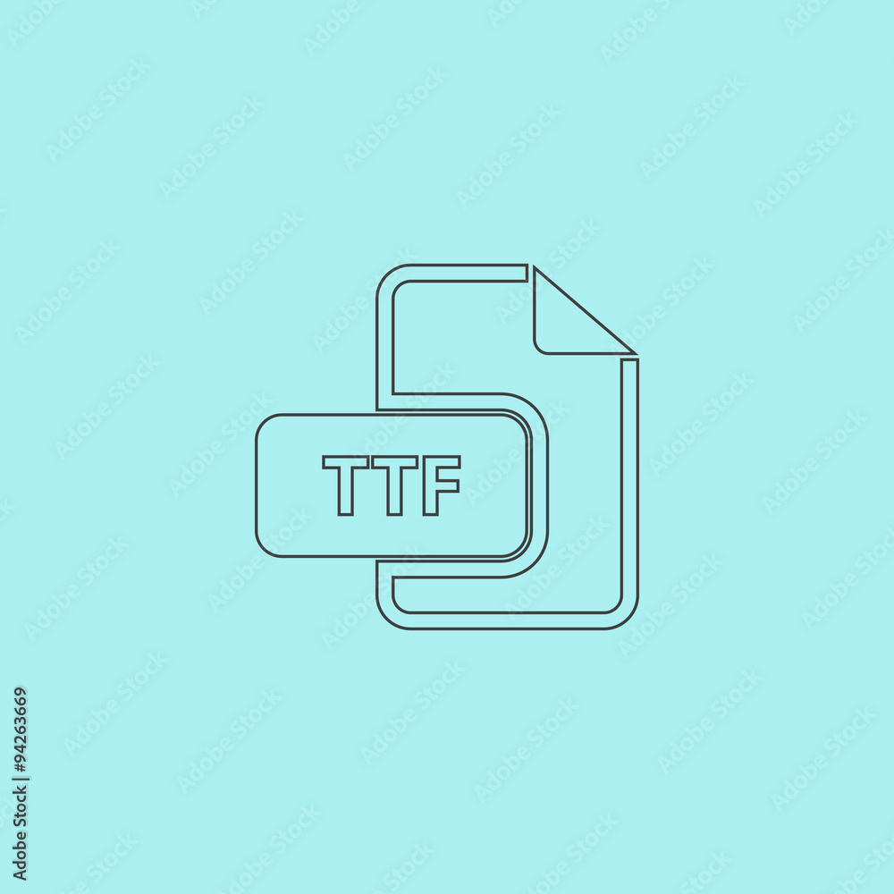 Poster ttf extension text file type icon
