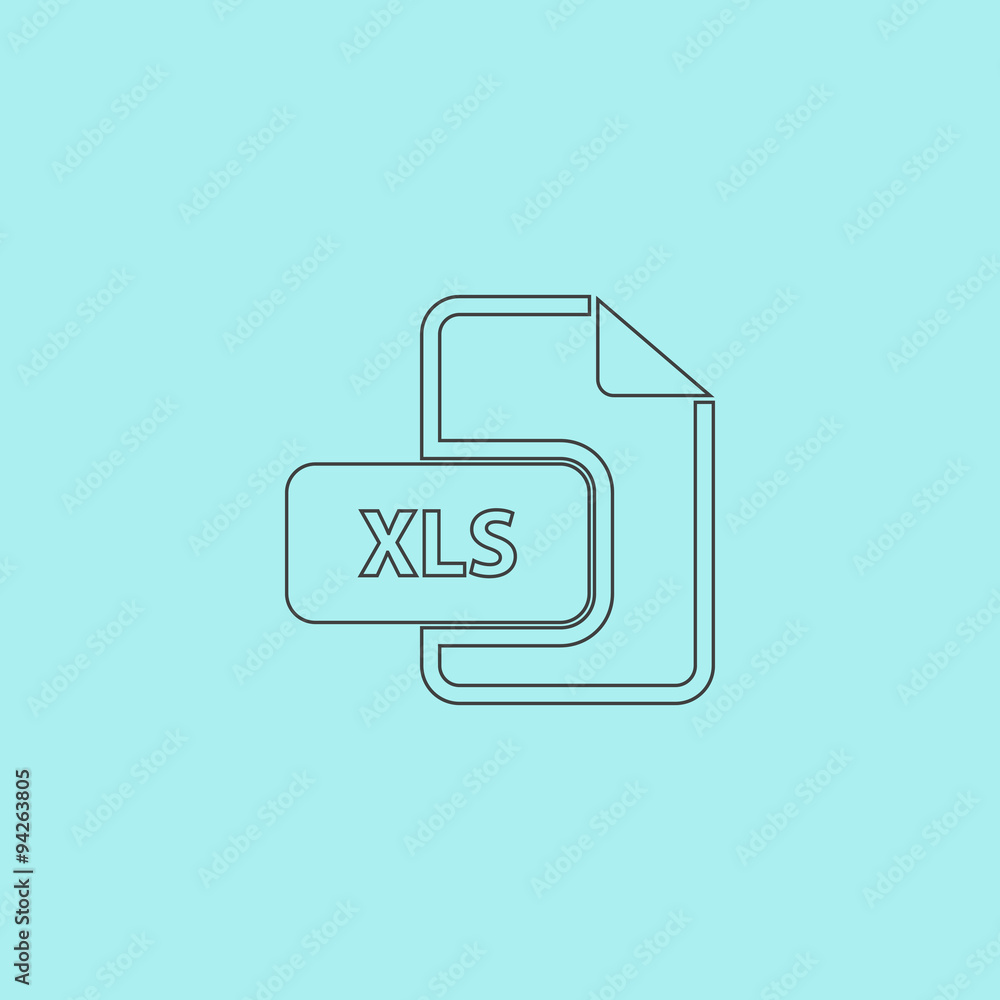 Poster xls extension text file type icon