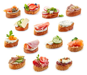 various bruschettas