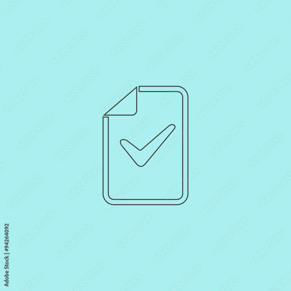 Poster document with check mark