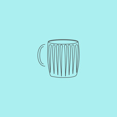 Vector illustration of empty beer mug.